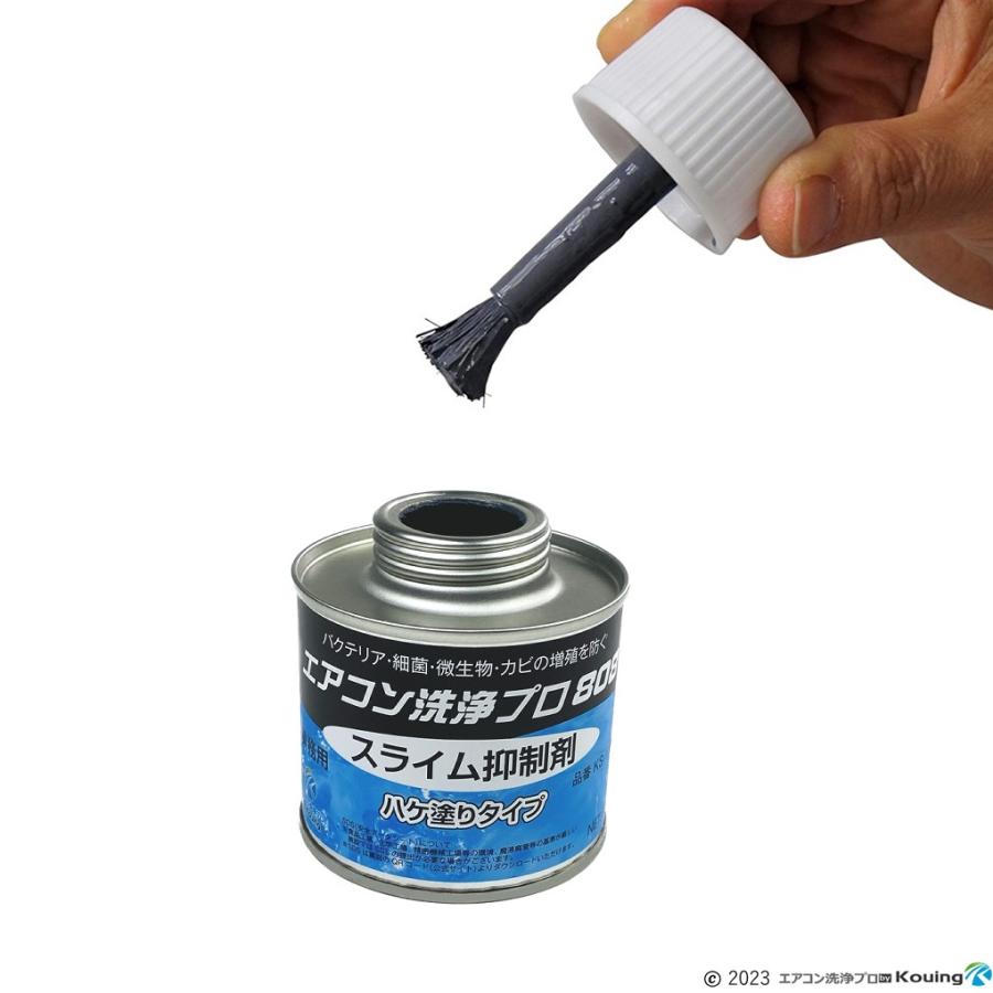 スライム 抑制剤 ハケ塗タイプ 100g 5個入り エアコン洗浄プロ808 バクテリア 細菌 微生物 カビの増殖を防ぐ ドレンパン約5台分 KS-100A_2