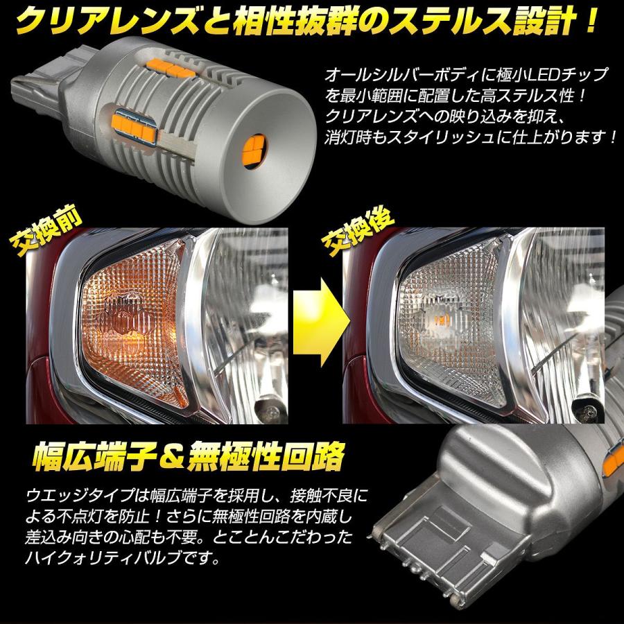 LED ウインカー バルブ ハイフラ防止 T20 S25 T25 3156 超爆光