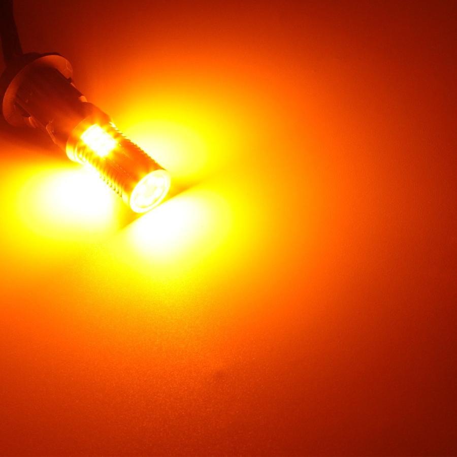 S25 ピン角違い LED ウインカー バルブ ハイフラ防止 150度ピン BAU15s 30SMD キャンセラー内蔵 12V アンバー 2個セット C-80 | ブランド登録なし | 04