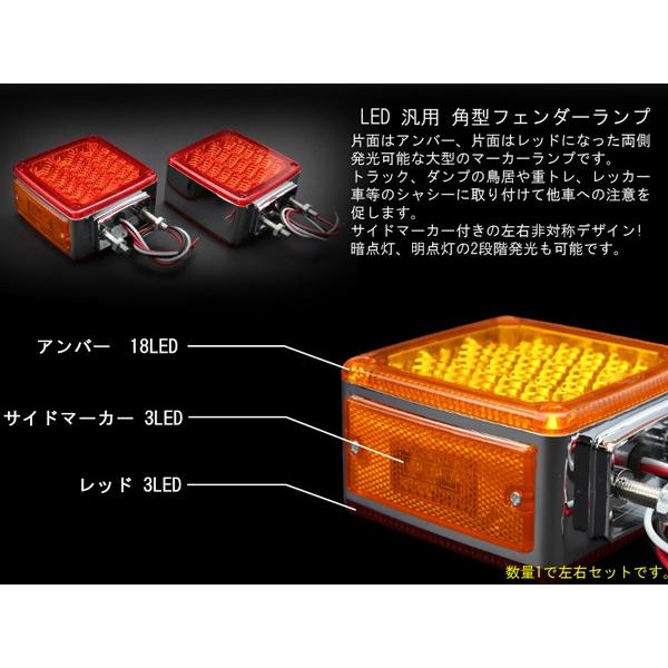LED フェンダーランプ サイドマーカー 12V 24V 汎用 トラック