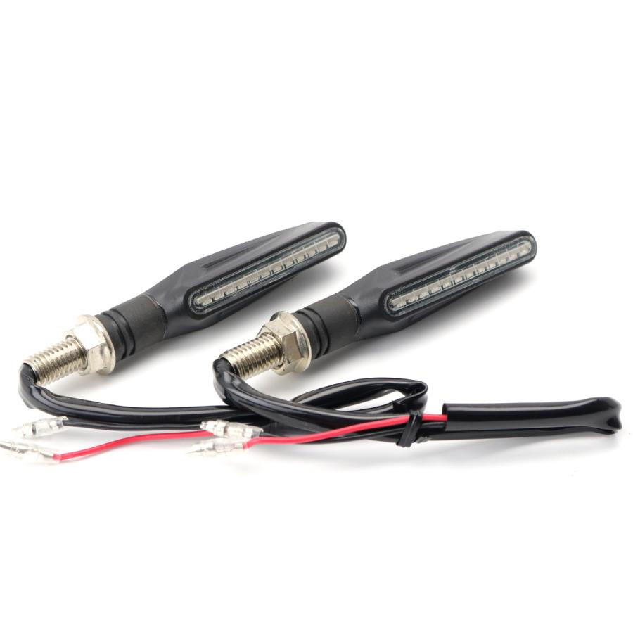 バイク ウインカー LED シーケンシャル M10 スリム 2個セット F