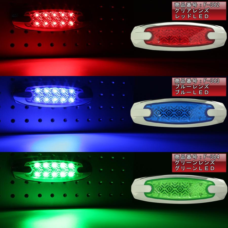 送料無料】 6個セット 24V 10LED フラット マーカーランプ サイド
