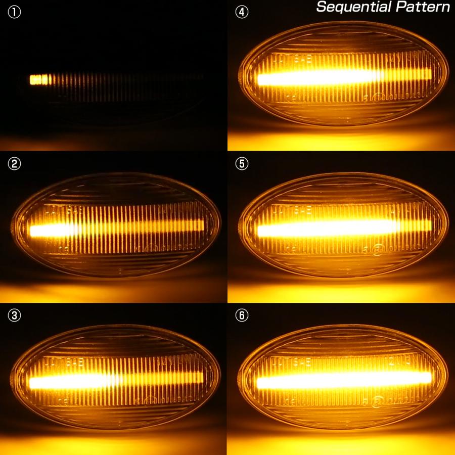 LED サイドマーカー シーケンシャル ウインカー クリア エブリイ エブリィ ジムニー スペーシア ハスラー ワゴンR スイフト クロスビー F-549 | ジムニー | 05