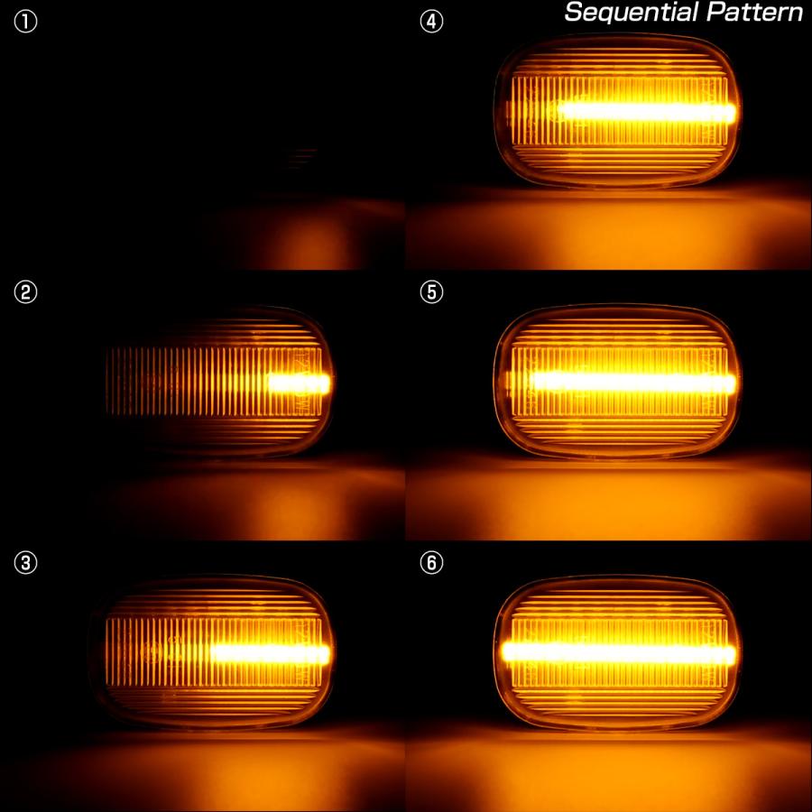 LED サイドマーカー シーケンシャル ウインカー スモーク トヨタ MR-S ZZW30 20系イプサム RAV4 30系エスティマ ハリアー 50系ビスタ F-571 | エスティマ | 05
