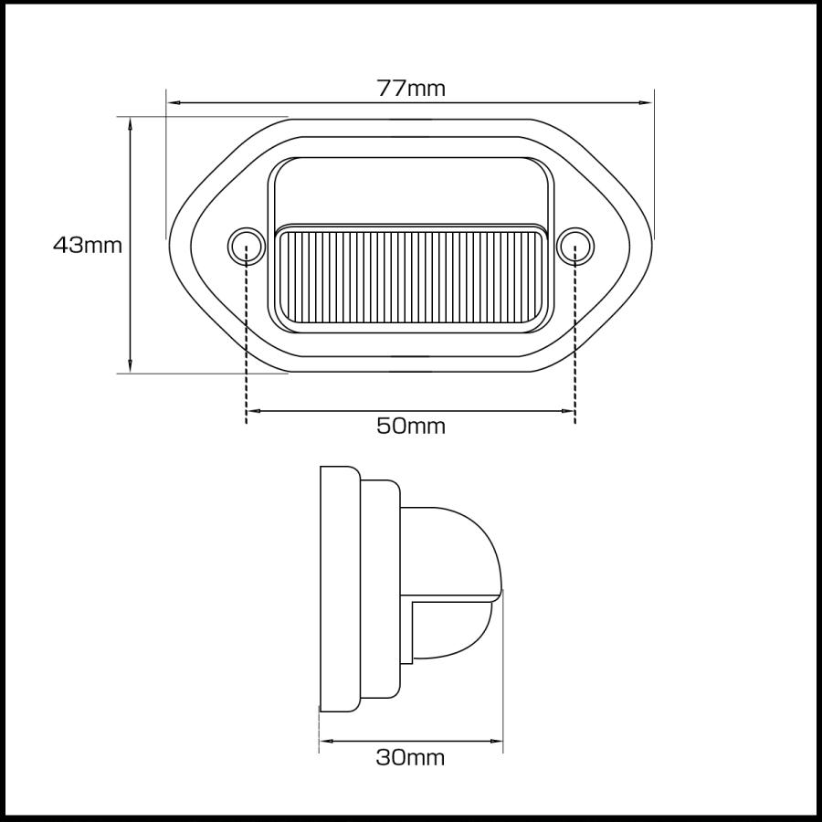 LED ナンバー灯 ライセンスランプ 小型 汎用 3連LED 12V 24V F-93 | ブランド登録なし | 03
