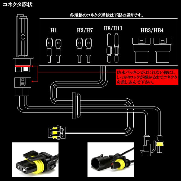 大光量 HIDバーナー 35W HB4 5500K/6500K 交換 補修用 G-130/G-131｜eale｜05