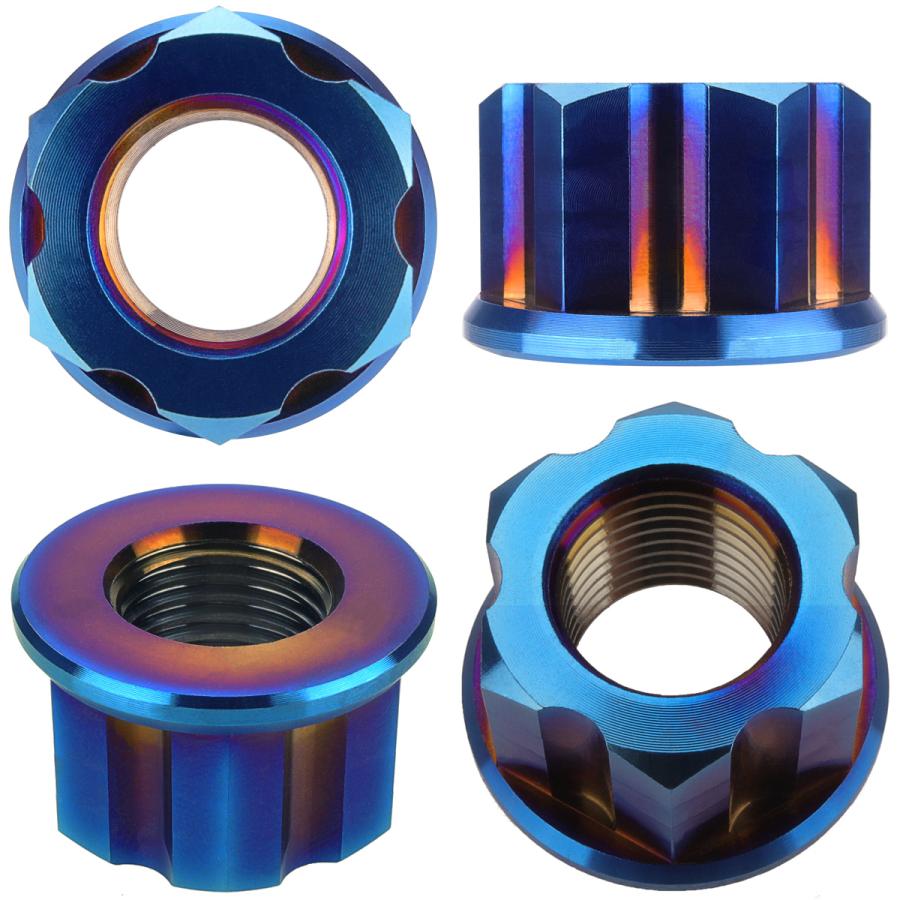 チタンナット M14 P1.5 フランジ付き 六角 焼きチタンカラー デザイン JA050 | ブランド登録なし | 02