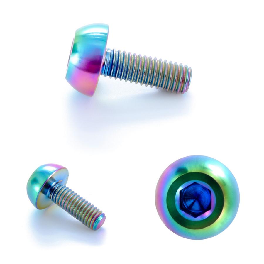チタンボルト M6×17mm P=1.00 ブレーキディスク ローター ボルト ホンダ車用 虹色 JA065 | ホンダ | 02