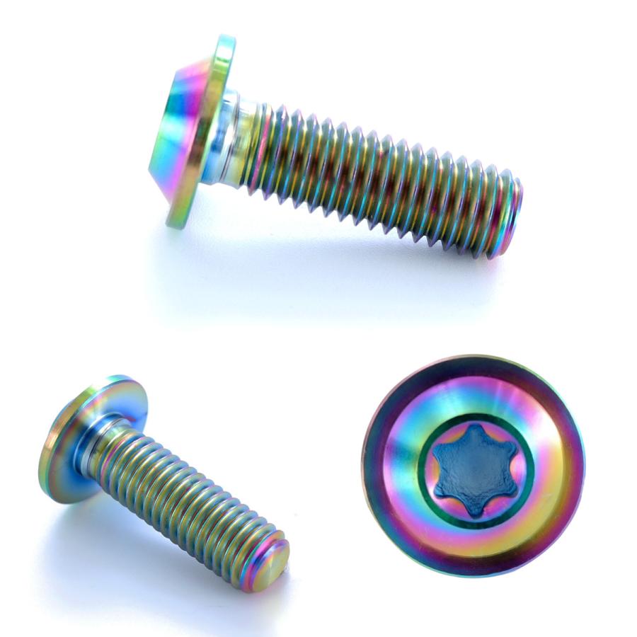 チタンボルト M8×25mm P1.25 ブレーキディスク ローターボルト ヤマハ車用 虹色 JA071 | ブランド登録なし | 02
