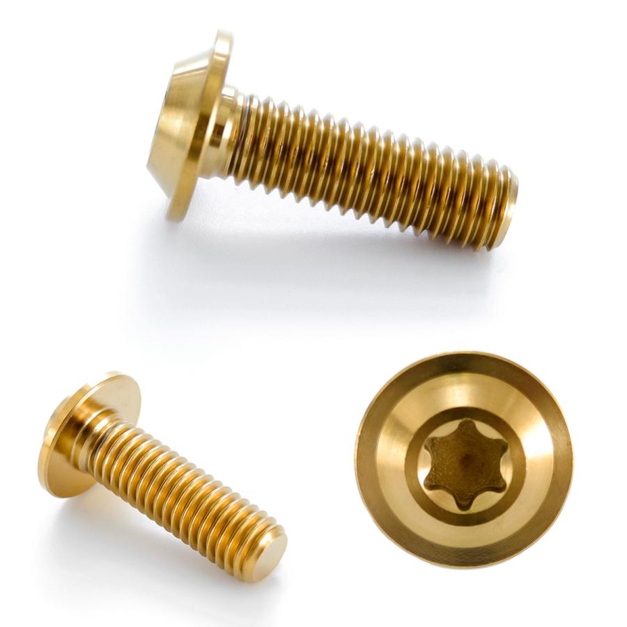 チタンボルト M8×25mm P1.25 ブレーキディスク ローターボルト ヤマハ車用 ゴールド JA072 | ブランド登録なし | 02