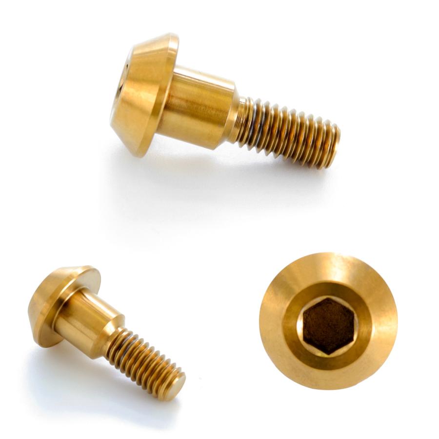 チタンボルト M6×20mm P=1.00 ブレーキディスク ローター ボルト スズキ車用 ゴールド JA073 | スズキ | 02