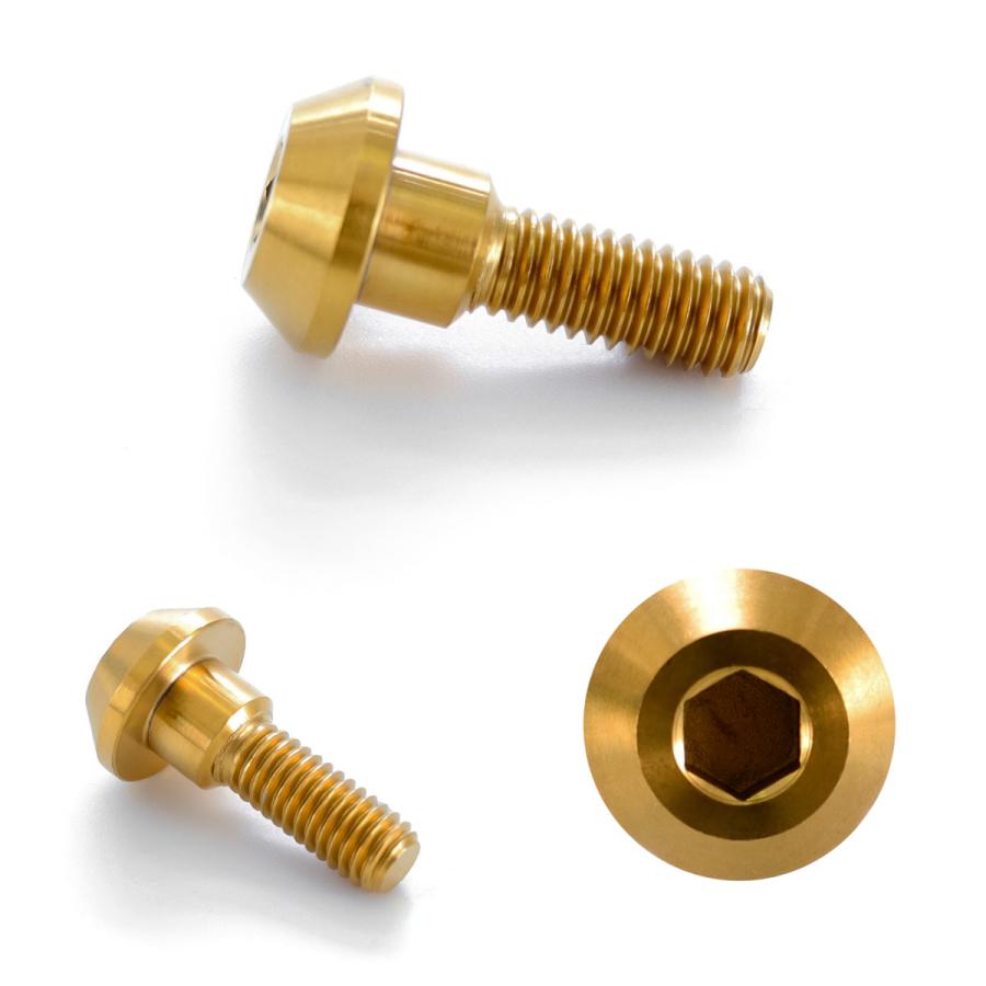 チタンボルト M6×20mm P=1.00 ブレーキディスク ローター ボルト ヤマハ車用 ゴールド JA077 | ヤマハ発動機 | 02