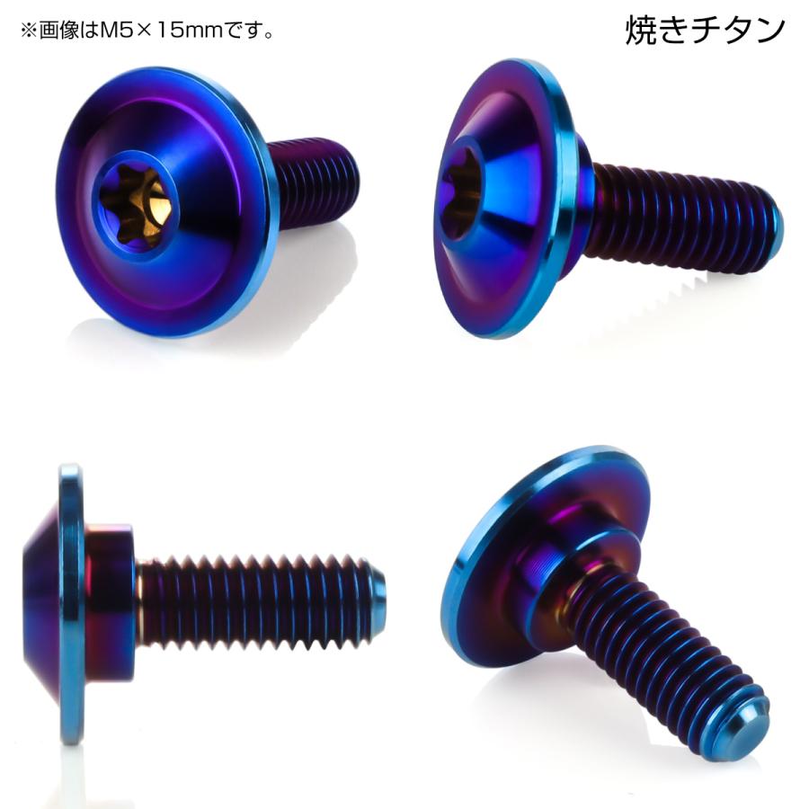 チタンボルト M6×15mm P1.0 円筒部直径10mm 段付きフランジボルト