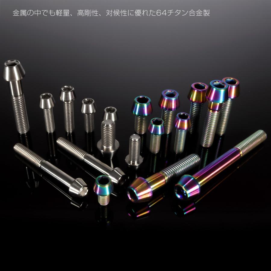 チタンボルト M6×30mm P1.0 キャップボルト 六角穴付 テーパーヘッド シルバー JA106 | ブランド登録なし | 03