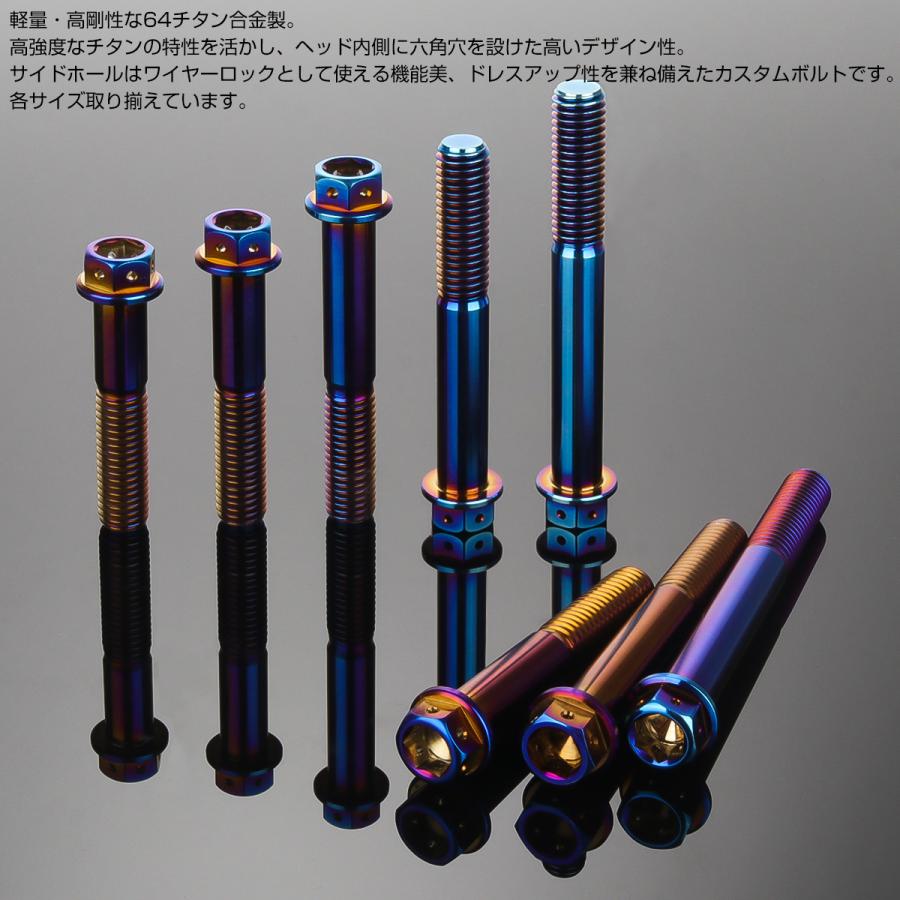 チタンボルト M10×65mm P1.5 六角ボルト 六角穴付き フランジ付き 焼きチタン風 JA1093 | ブランド登録なし | 02