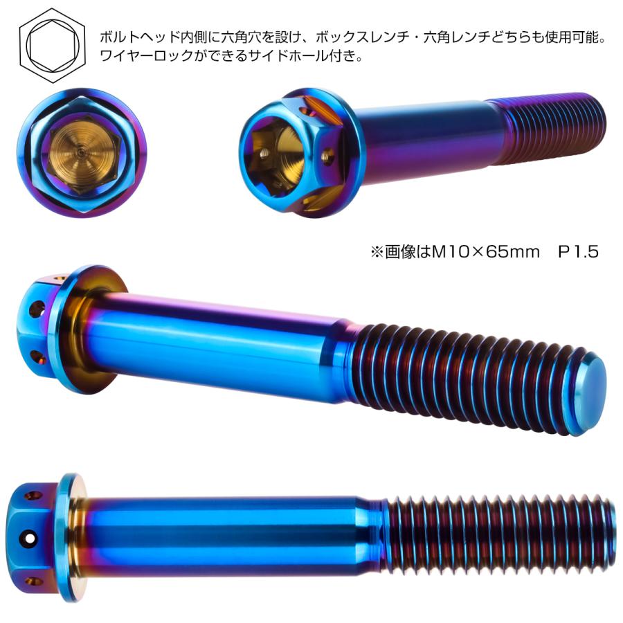チタンボルト M10×75mm P1.5 六角ボルト 六角穴付き フランジ付き 焼きチタン風 JA1095 | ブランド登録なし | 01