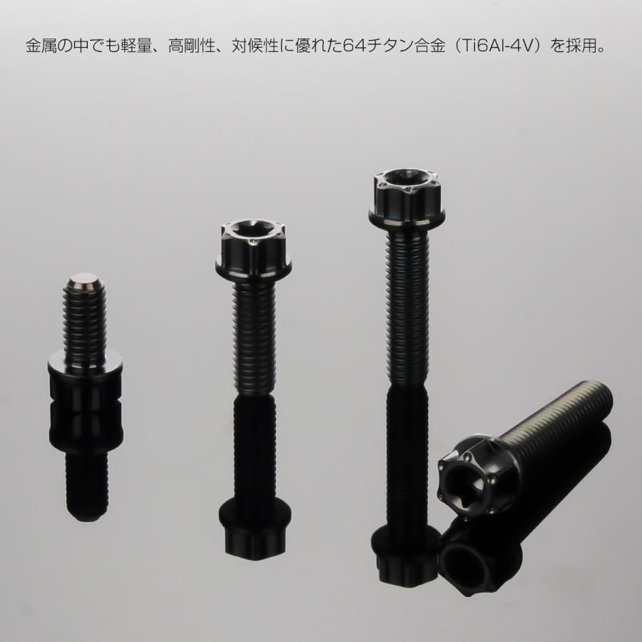 チタンボルト M5×20mm P0.8 六角ボルト トルクス穴 フランジ付き