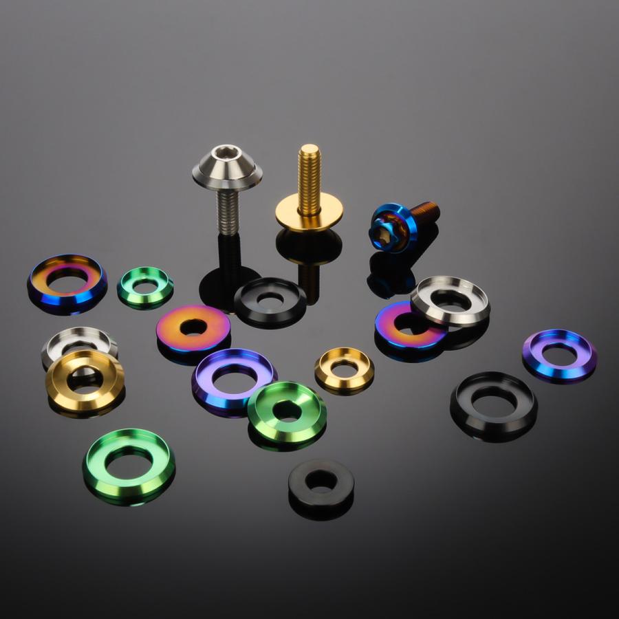 チタンワッシャー M8 外径18mm 座面枠付き 焼きチタン JA1175 | ブランド登録なし | 04