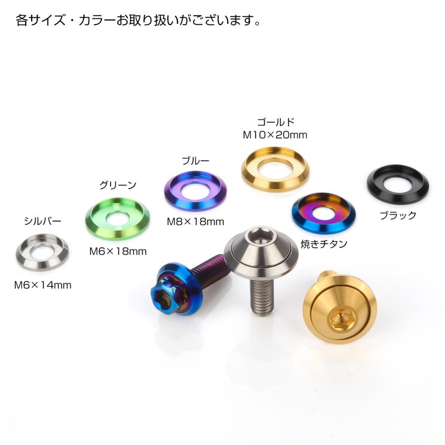 チタンワッシャー M8 外径18mm 座面枠付き ブラック JA1176 | ブランド登録なし | 03