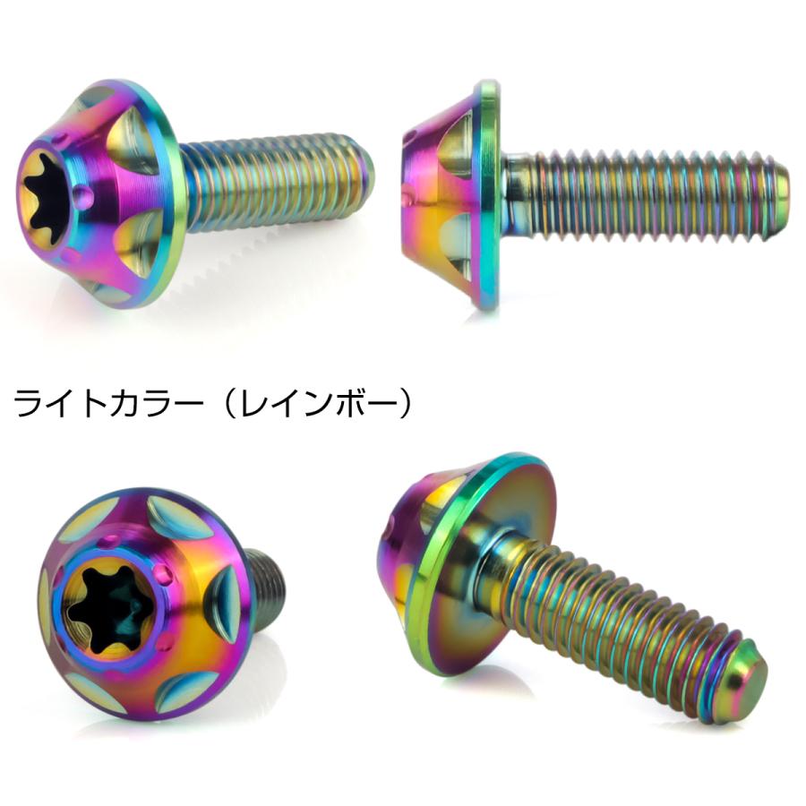 チタンボルト M5×15mm P0.8 ボタンボルト トルクス穴 ライトカラー レインボー スターホール JA1222 | ブランド登録なし | 01