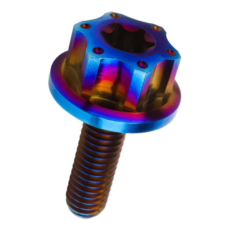 チタンボルト M6×20mm P1.0 六角ボルト ワイドフランジ トルクス穴 ダークカラー 焼きチタンカラー ホール JA1237 | ブランド登録なし | 04