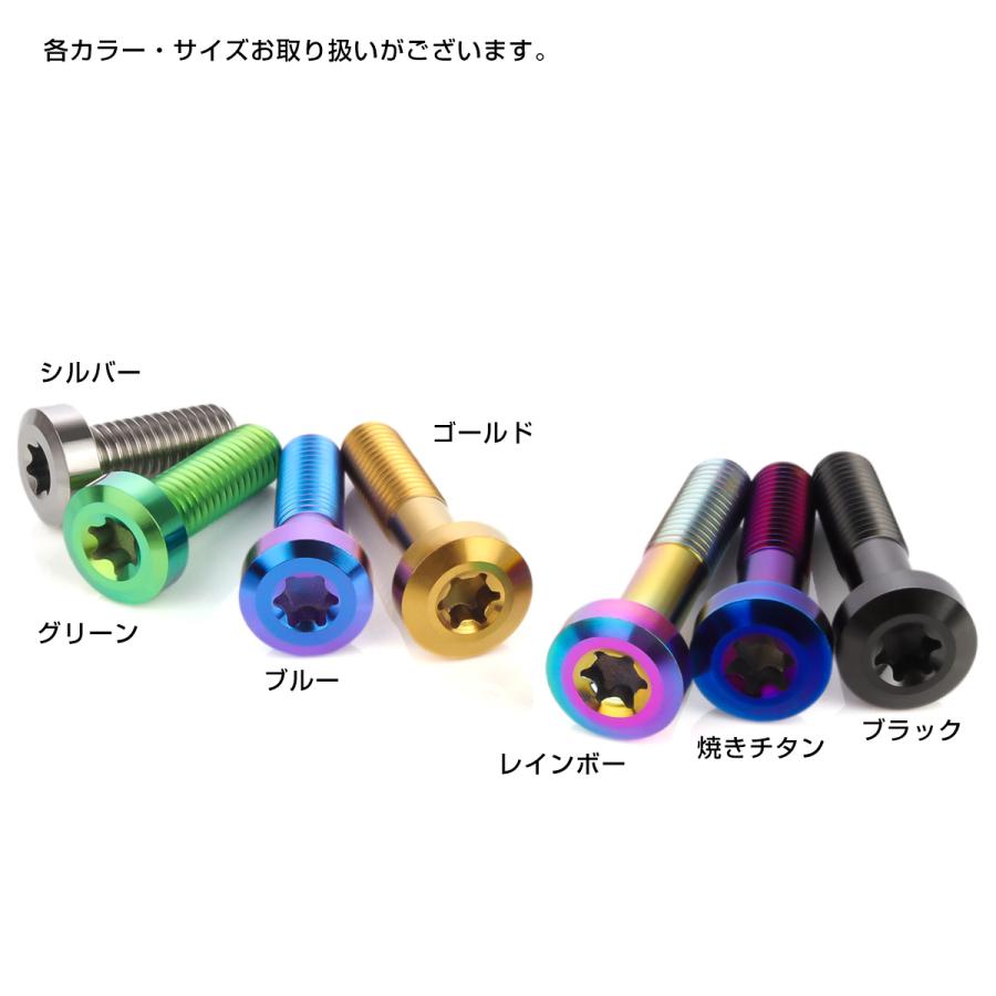 チタンボルト M8×20mm P1.25 トルクス穴 キャップボルト ローヘッドボルト 焼きチタンカラー JA1409 | ブランド登録なし | 03