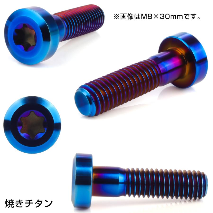 チタンボルト M8×35mm P1.25 トルクス穴 キャップボルト ローヘッド