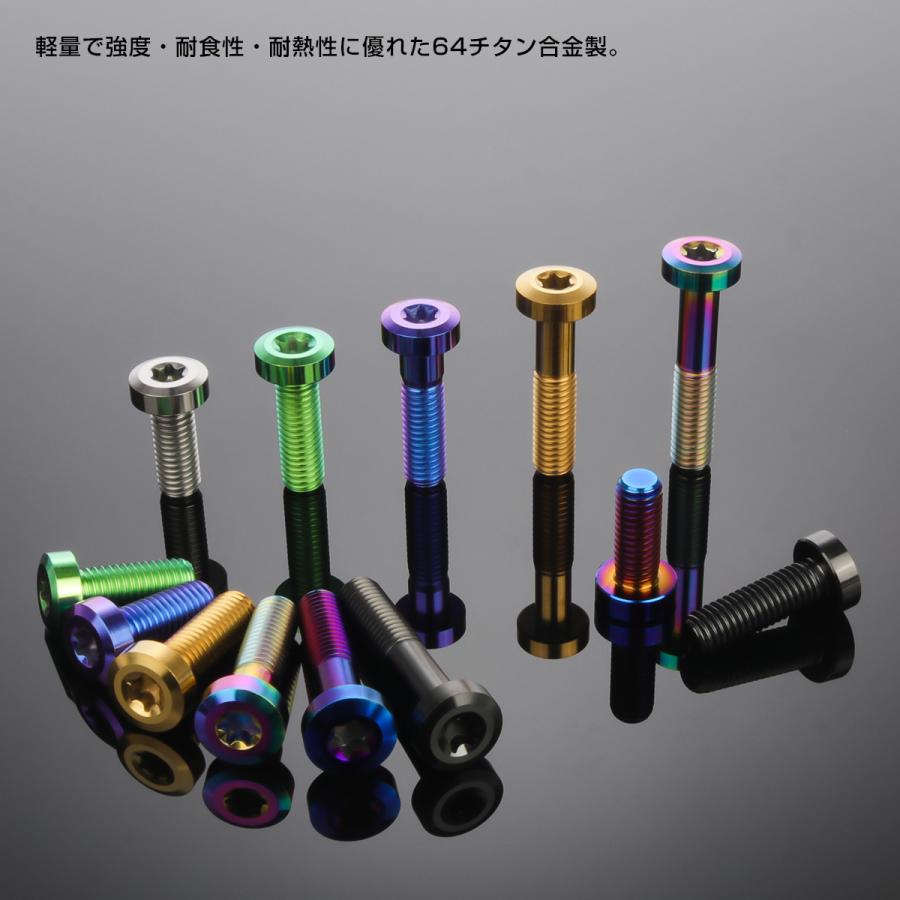激安君 カラーボルト チタンボルト M8×35mm P1.25 トルクス穴 キャップボルト ローヘッド