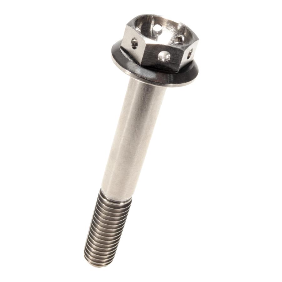 チタンボルト M8×55 P1.25 六角ボルト フランジ付 原色 ホール JA143 | ブランド登録なし | 03