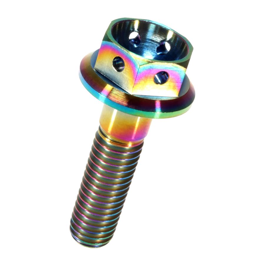 チタンボルト M8×30 P1.25 六角ボルト フランジ付 レインボー ホール JA146 | ブランド登録なし | 03