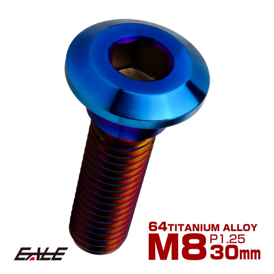 チタンボルト M8×30mm P=1.25 ブレーキディスク ローター ボルト カワサキ車用 焼きチタン JA1470 | カワサキ