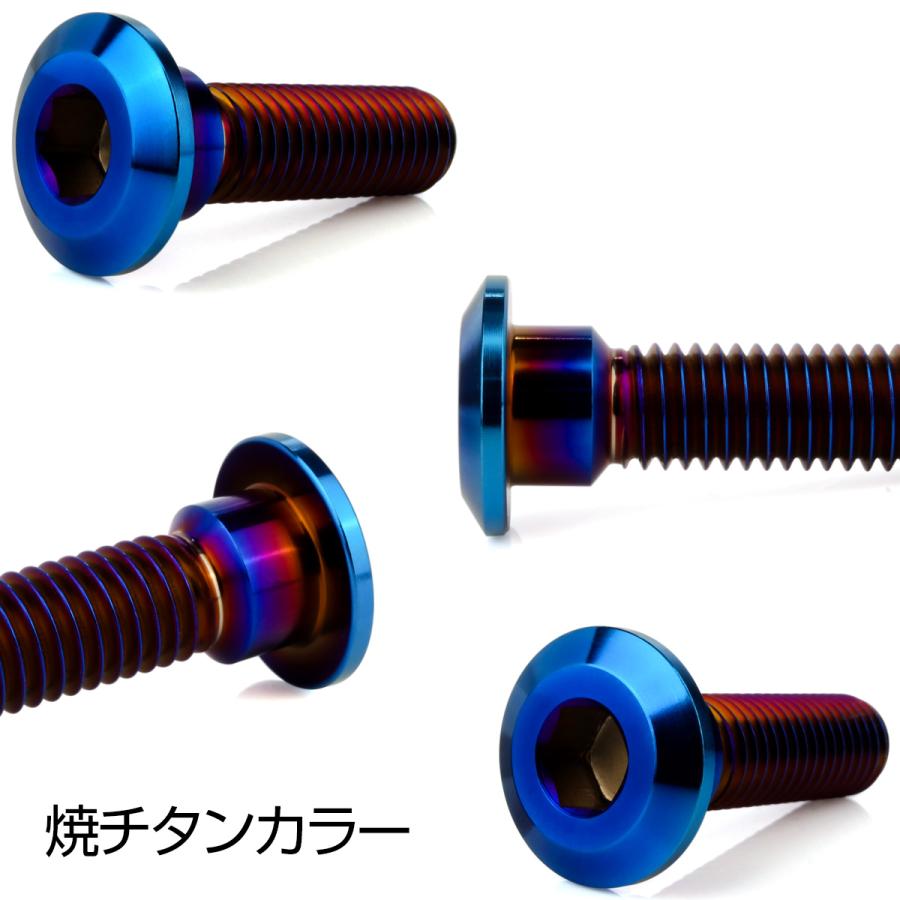 チタンボルト M8×30mm P1.25 ブレーキディスク ローターボルト カワサキ車用 焼きチタン JA1470 | ブランド登録なし | 02