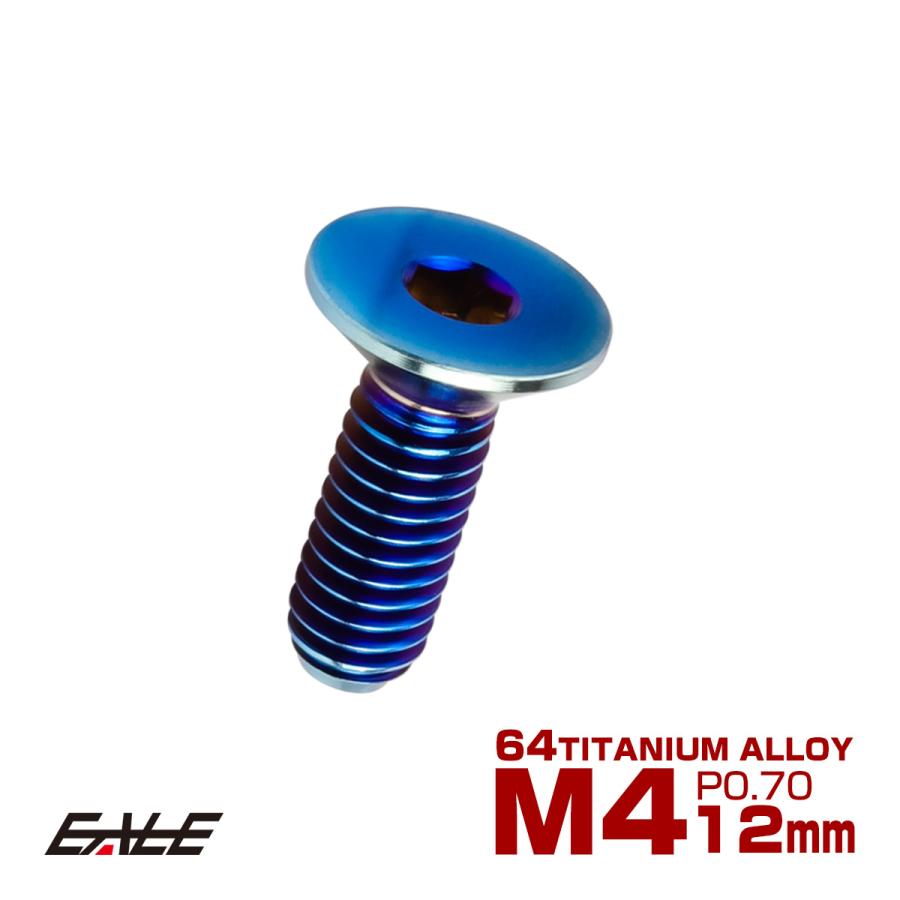 チタンボルト M4×12mm P0.7 皿ボルト 六角穴 皿 キャップボルト 焼きチタンカラー JA1476 | ブランド登録なし