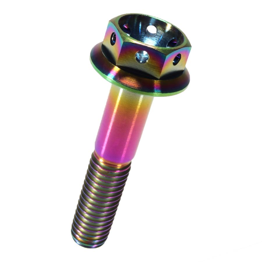 チタンボルト M8×40 P1.25 六角ボルト フランジ付 レインボー ホール JA148 | ブランド登録なし | 03
