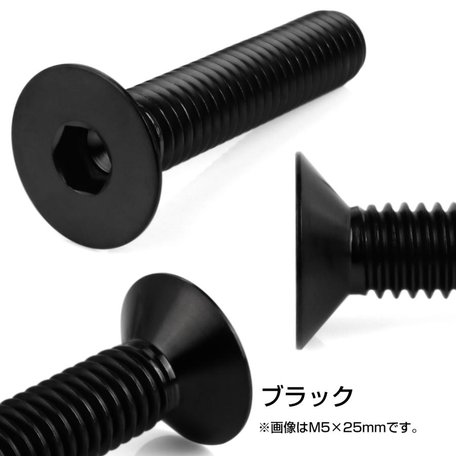 チタンボルト M6×15mm P1.0 皿ボルト 六角穴 皿 キャップボルト ブラック JA1547 | ブランド登録なし | 02