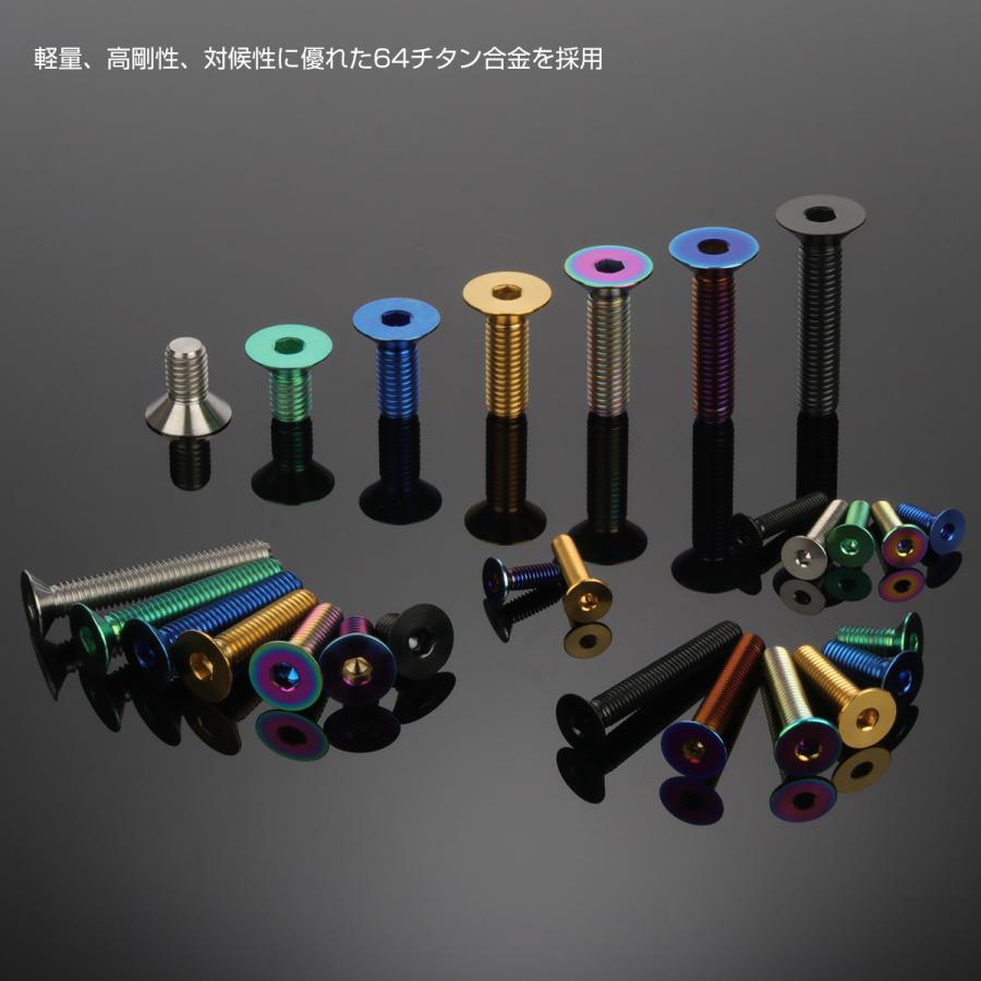 チタンボルト M6×25mm P1.0 皿ボルト 六角穴 皿 キャップボルト ブラック JA1561 | ブランド登録なし | 03