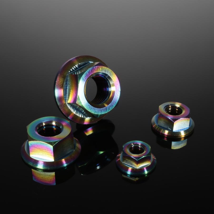 チタンナット M5 P0.8 六角ナット フランジ付き セレート無し 虹色 焼きチタン風 JA171 | ブランド登録なし | 01