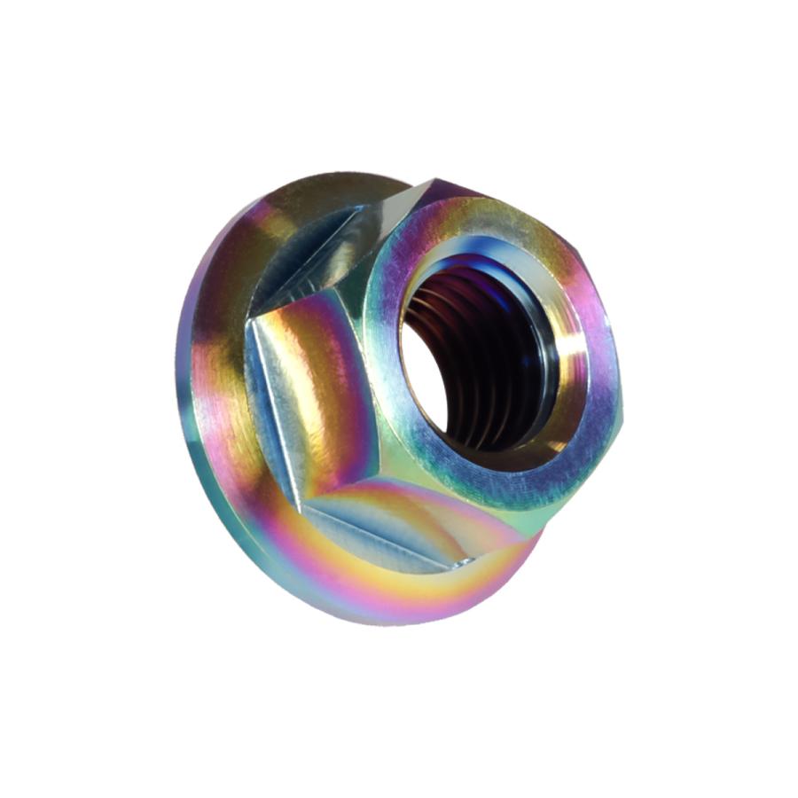 チタンナット M8 P1.25 六角ナット フランジ付き セレート無し 虹色 焼きチタン風 JA173 | ブランド登録なし | 03