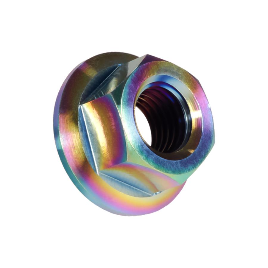 チタンナット M10 P1.25 六角ナット フランジ付き セレート無し 虹色 焼きチタン風 JA174 | ブランド登録なし | 03