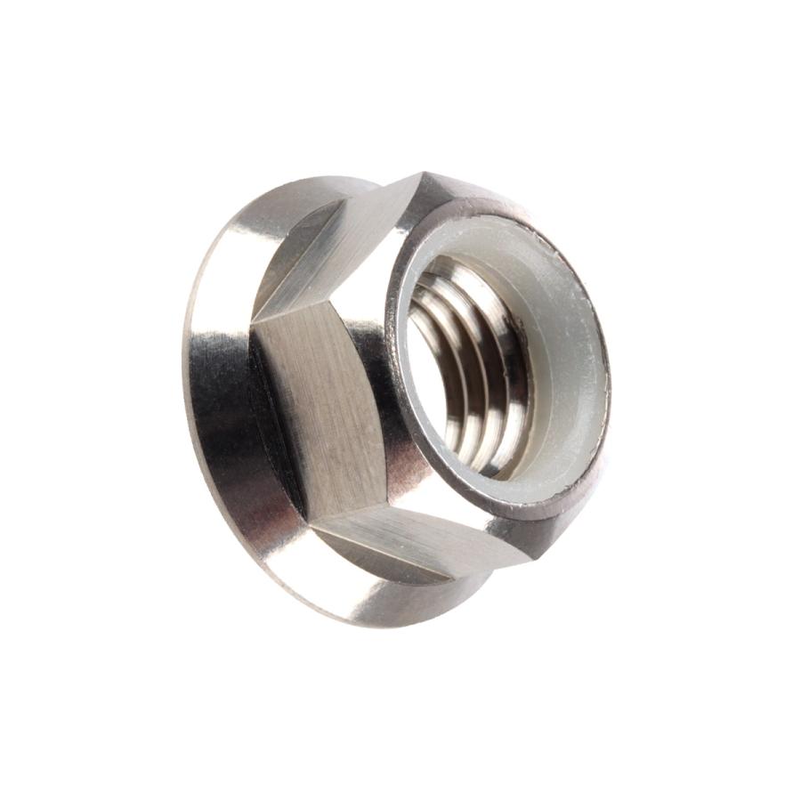 チタンナット M8 P1.25 六角ナット ナイロンナット フランジ付 ゆるみ止め防止に シルバー JA177 | ブランド登録なし | 03