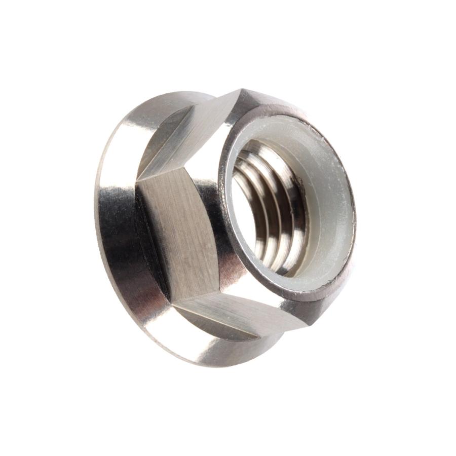 チタンナット M10 P1.25 六角ナット ナイロンナット フランジ付 ゆるみ止め防止に シルバー JA178 | ブランド登録なし | 03