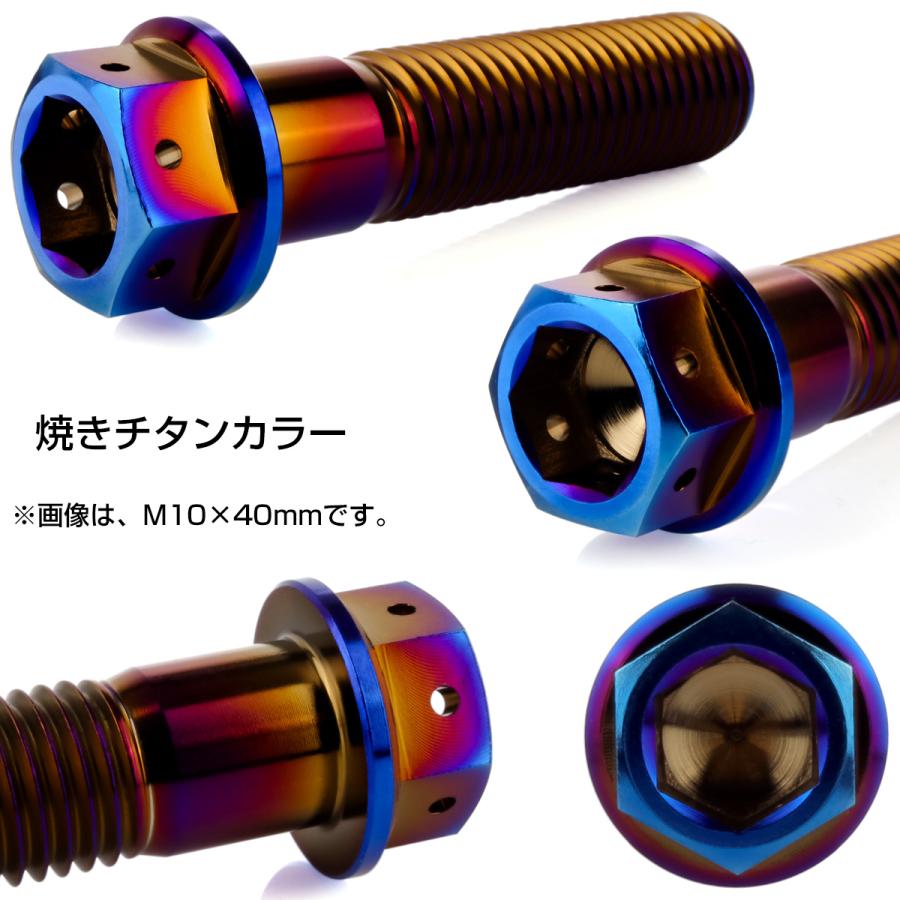 チタンボルト M10×40mm P1.25 六角ボルト 六角穴付き ホールヘッド フランジボルト 焼きチタンカラー JA1815 | ブランド登録なし | 02