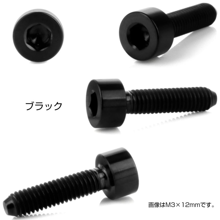 チタンボルト M6×45mm P1.0 キャップボルト キャップスクリュー 六角穴付き ボルト ブラック JA1968 | ブランド登録なし | 02