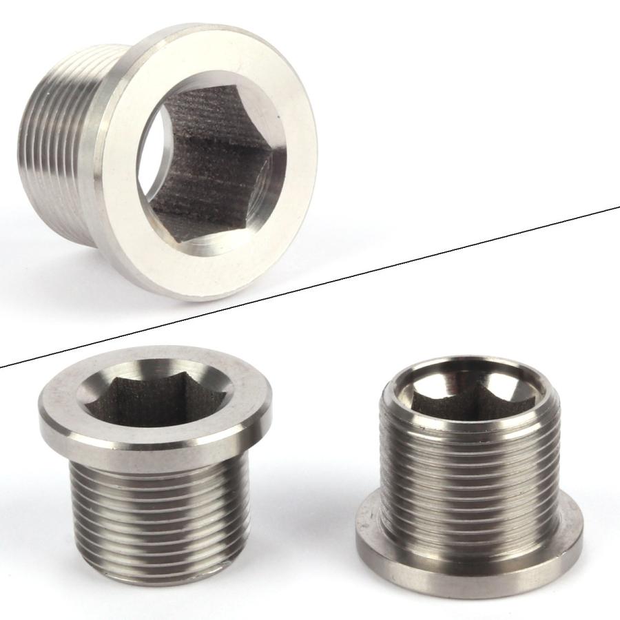 クランクアーム M15 チタン フィキシングボルト シルバー 自転車 2個セット JA196 | ブランド登録なし | 02