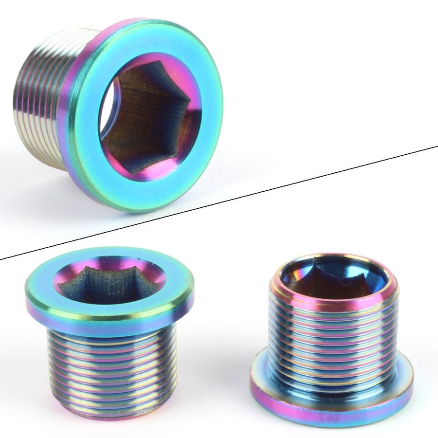 クランクアーム M15 チタン フィキシングボルト レインボー 自転車 2個セット JA197 | ブランド登録なし | 02