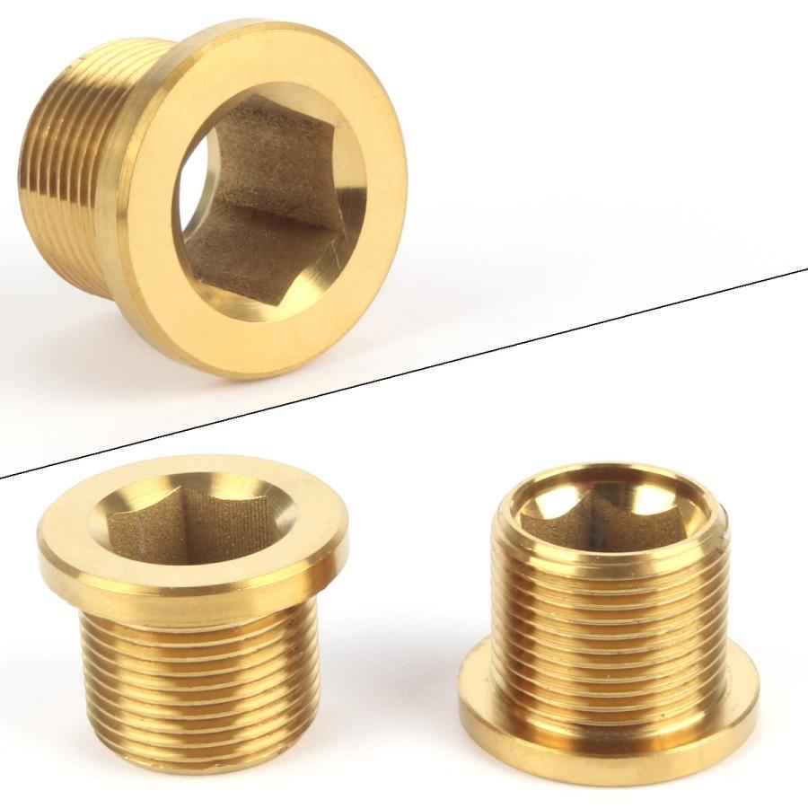 クランクアーム M15 チタン フィキシングボルト ゴールド 自転車 2個セット JA198 | ブランド登録なし | 02