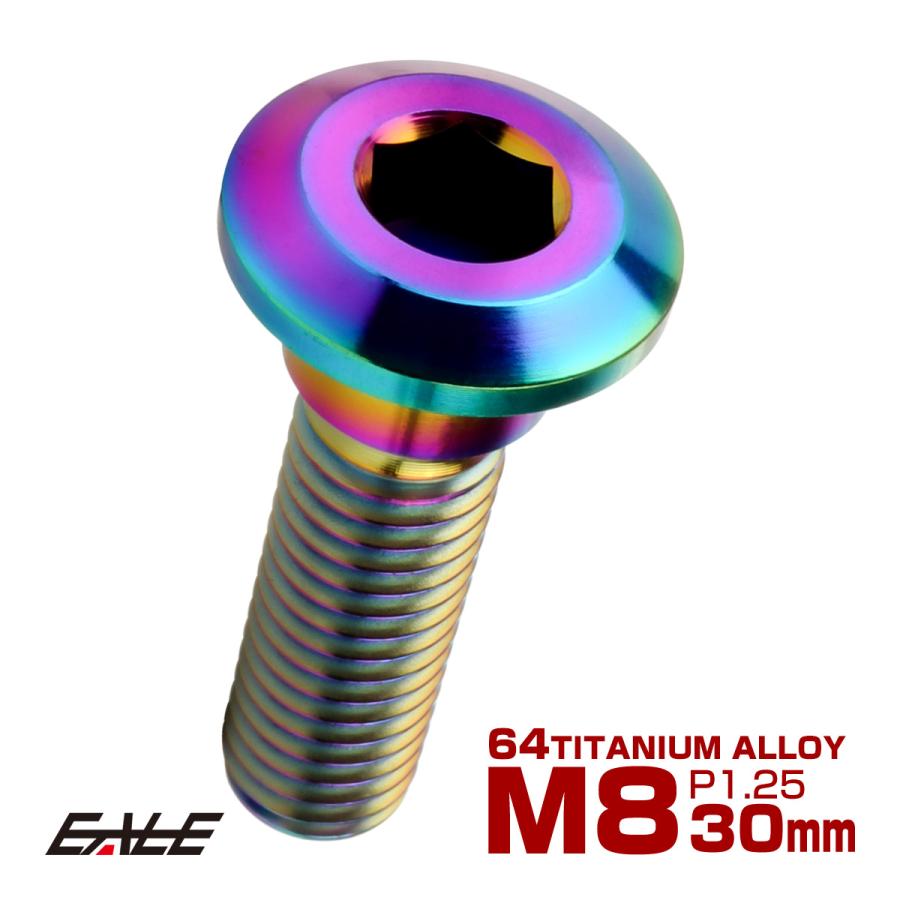 チタンボルト M8×30mm P=1.25 ブレーキディスク ローター ボルト カワサキ車用 虹色 JA2041 | カワサキ