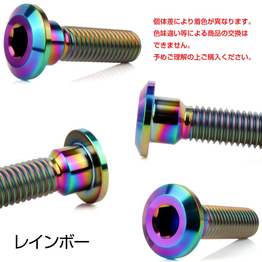 チタンボルト M8×30mm P1.25 ブレーキディスク ローターボルト カワサキ車用 虹色 JA2041 | ブランド登録なし | 02