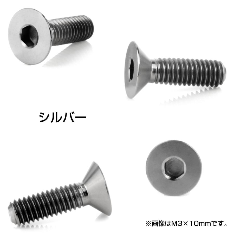 チタンボルト M3×18mm P0.5 皿ボルト 六角穴 皿 キャップボルト シルバー JA2079 | ブランド登録なし | 02