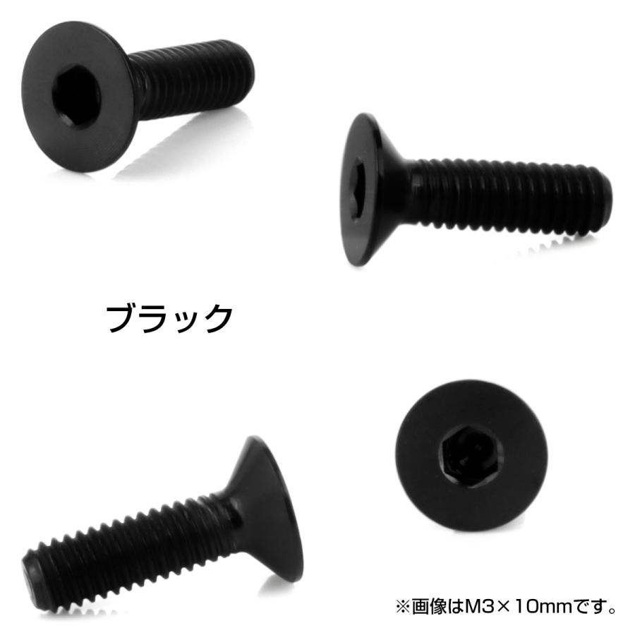 チタンボルト M3×18mm P0.5 皿ボルト 六角穴 皿 キャップボルト ブラック JA2082 | ブランド登録なし | 02